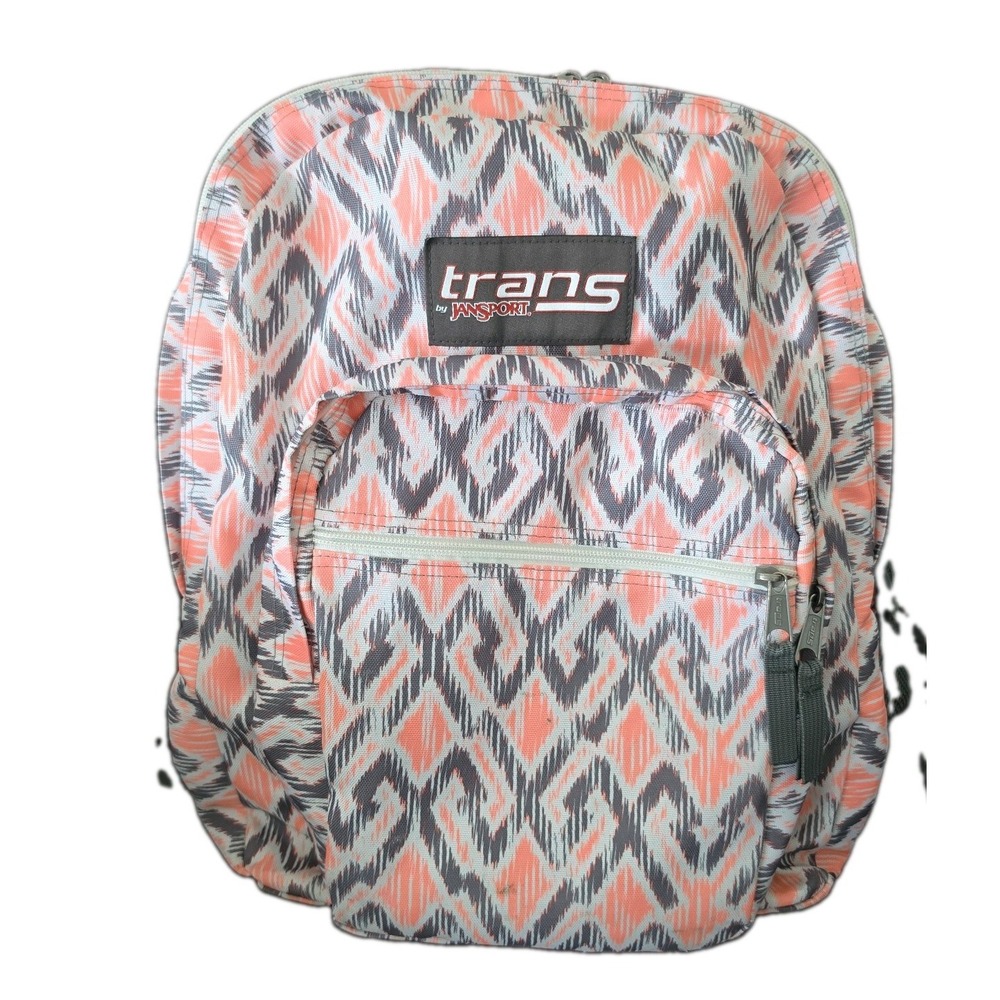Trans By JanSport 17" SuperMax Backpack Shady Grey Ikat 15" Laptop Sleeve *read*